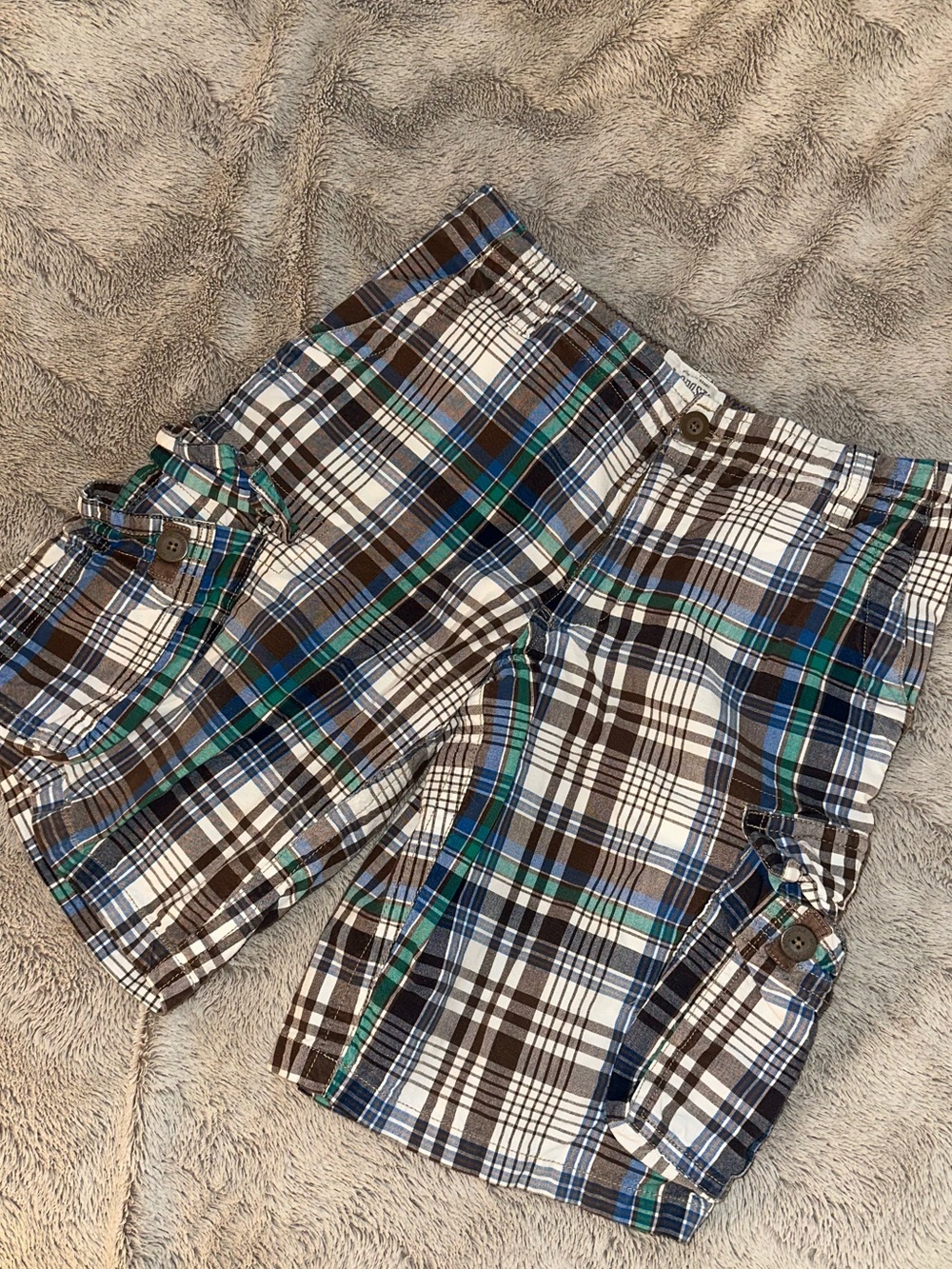 Men’s Vintage plaid cargo shorts